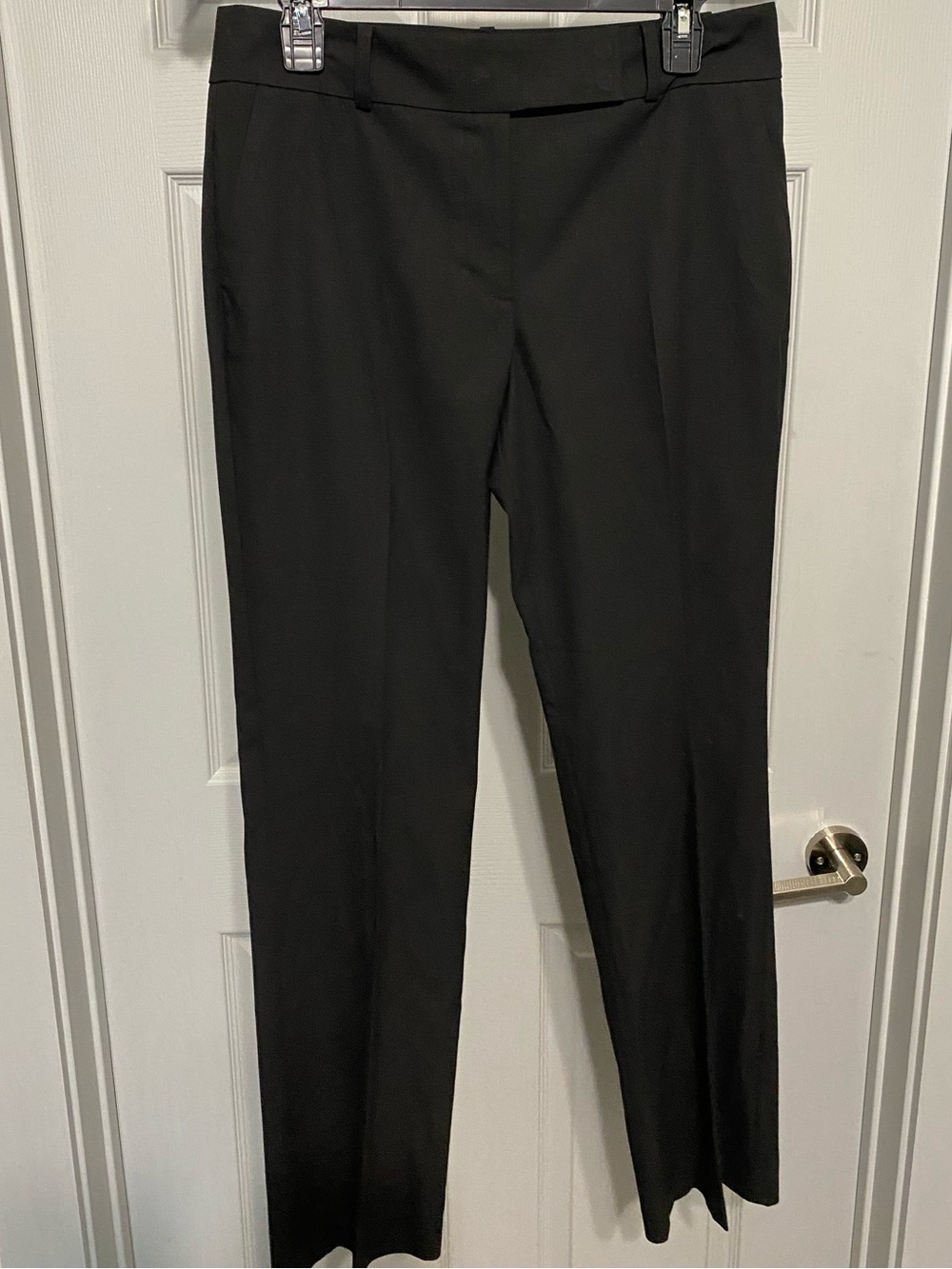 Ann Taylor Black Straight-Leg Dress Trousers Size 6 Curvy
